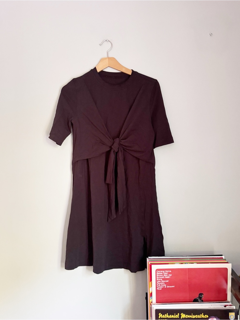 lululemon athletica Black Tie-Front Dress